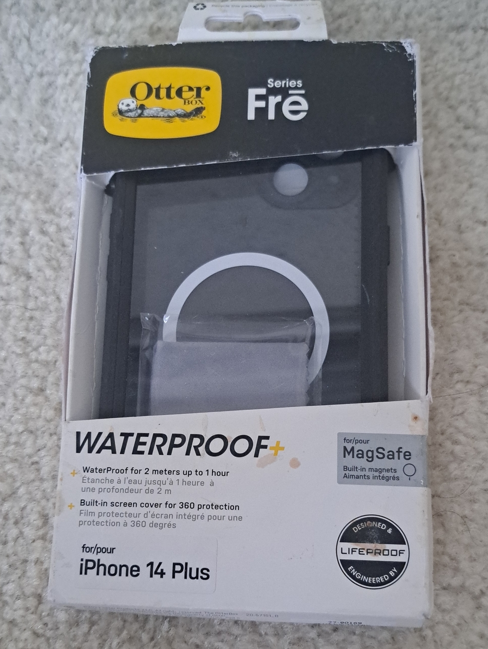 OtterBox Fre Series Waterproof MagSafe Case for iPhone 14 Plus - Black